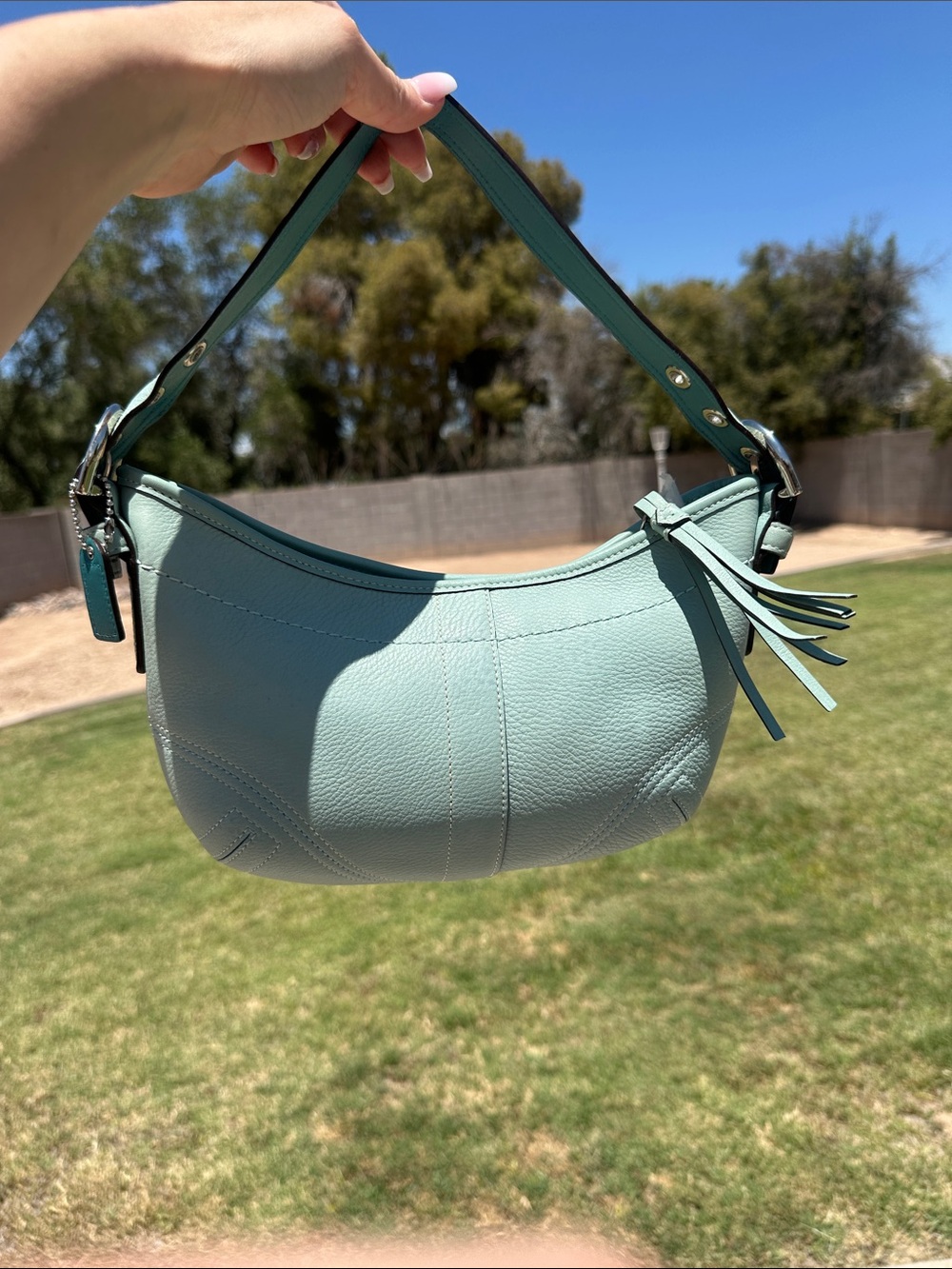 Mint Green Leather 2005 vintage Coach - Picture 8 of 11